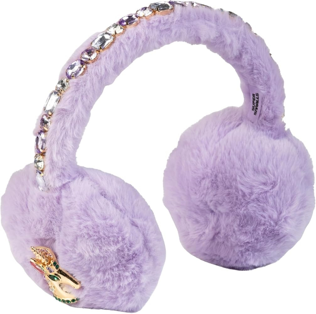 Super Smalls Earmuffs for Kids 3+ | Plush Winter Ear Warmers with Sparkly Gem Charms & Adjustable... | Amazon (US)