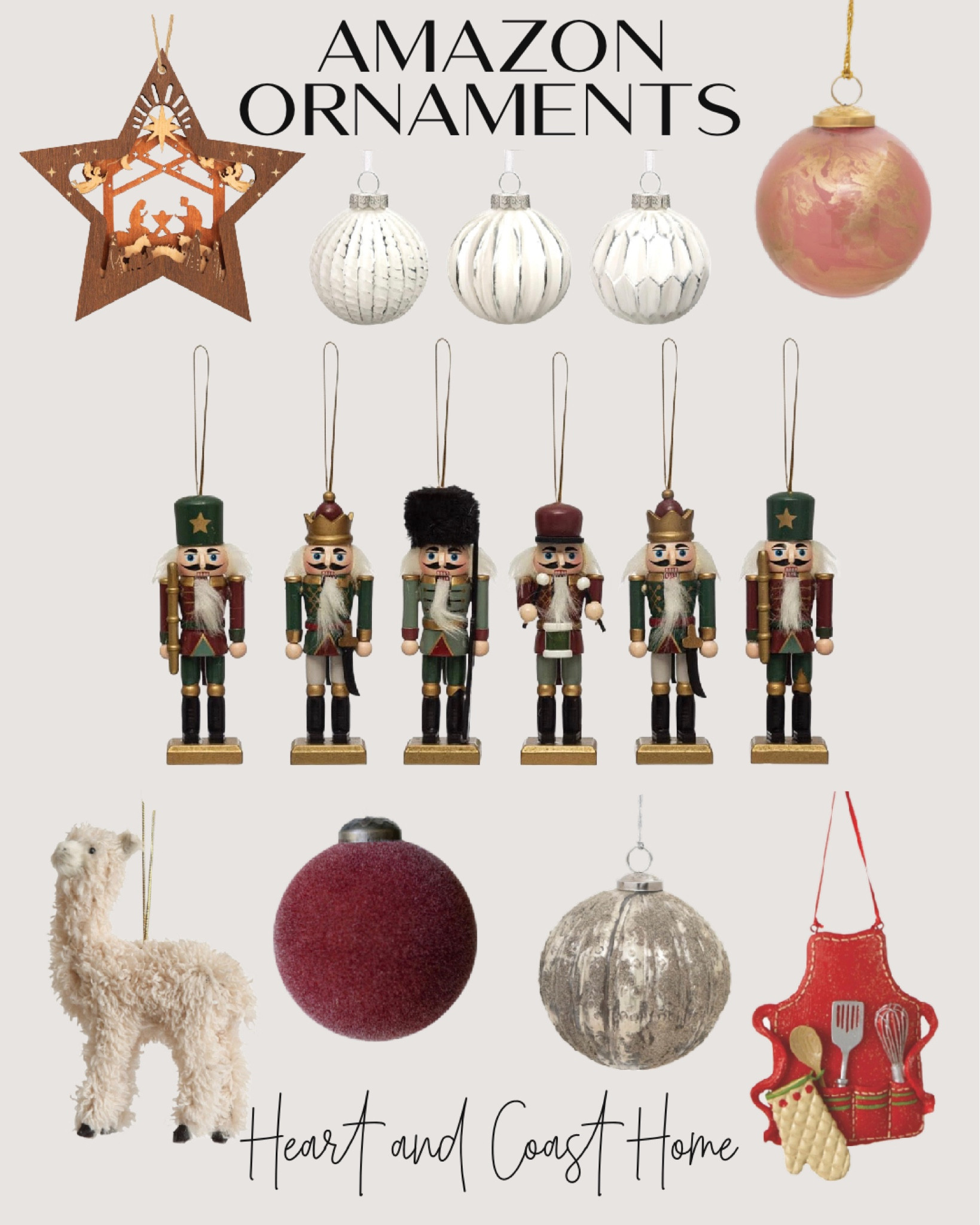 Amazon Christmas Ornaments.

Nutcracker Ornaments. Llama Ornaments. Nativity Ornaments. Baker Ornaments

#LTKSeasonal #LTKhome #LTKHoliday