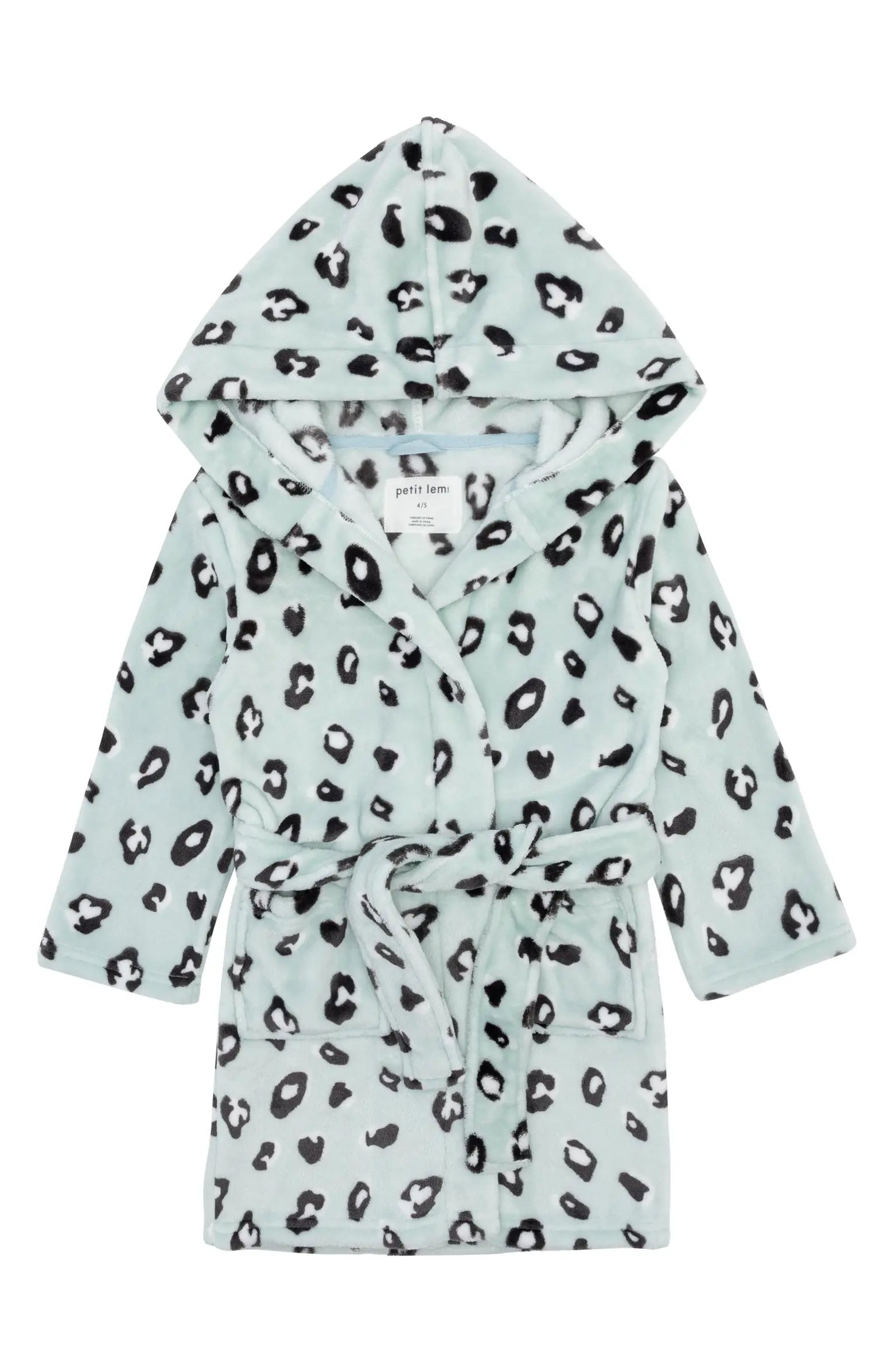 Kids' Animal Print Fitted Hooded Robe | Nordstrom