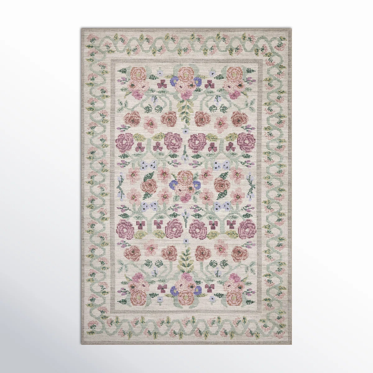 Rifle Paper Co. x Loloi Rosa Ivory Area Rug & Reviews | Wayfair | Wayfair North America