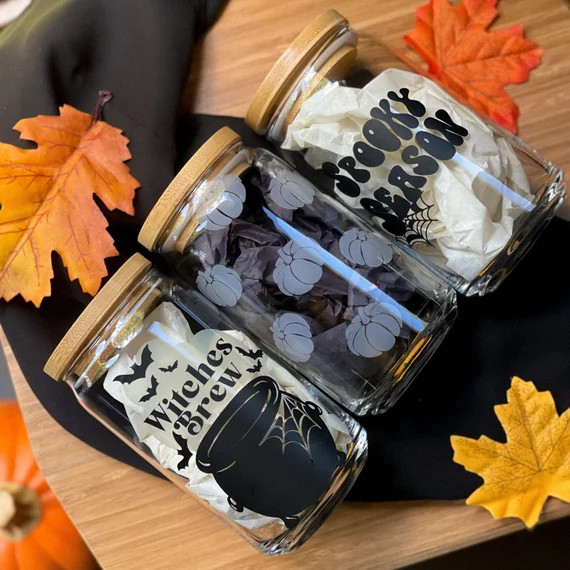 Halloween Design Glass  Beer Can Glass  Iced Coffee Cup | Etsy | Etsy (US)