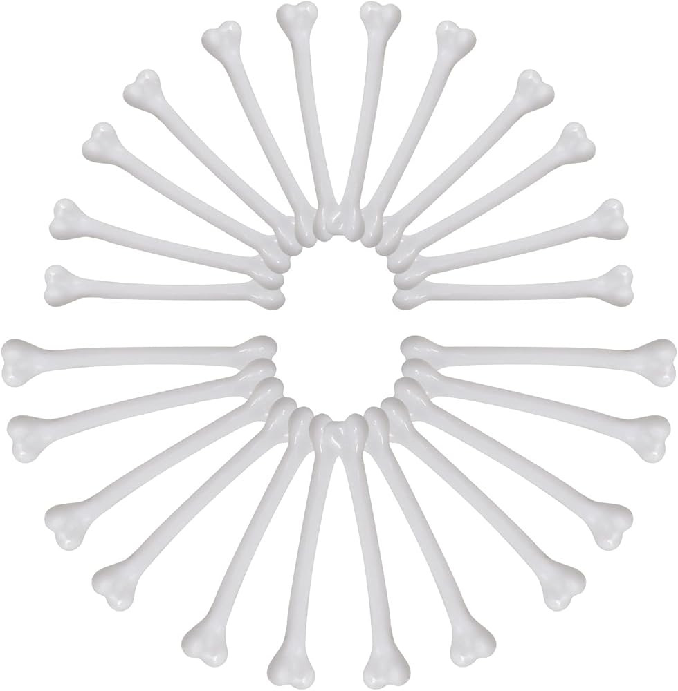 Honbay 24PCS White Mini Plastic Bones Simulative Human Skeleton Costume Bones for Halloween Party... | Amazon (US)