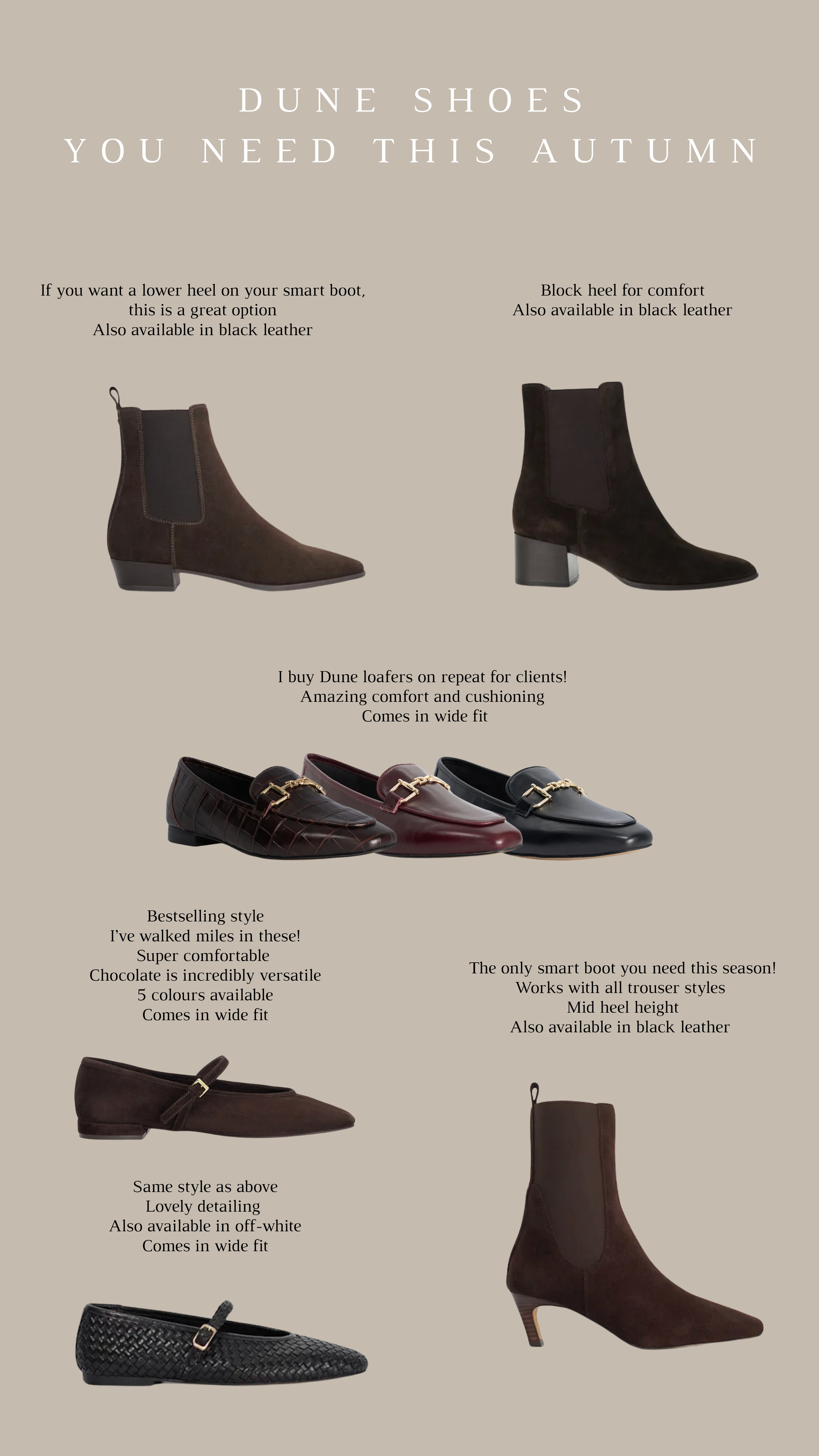 Dune shoes you need this autumn 🤎

ballet flats, mary janes, chelsea boots, suede boots, heeled boots, low heel, loafers, comfy shoes, work shoes, autumn shoes, leather loafers, leather boots 

 #LTKuk #LTKautumn #LTKshoes