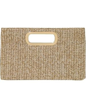 Top Handle Straw Clutch | Amazon (US)