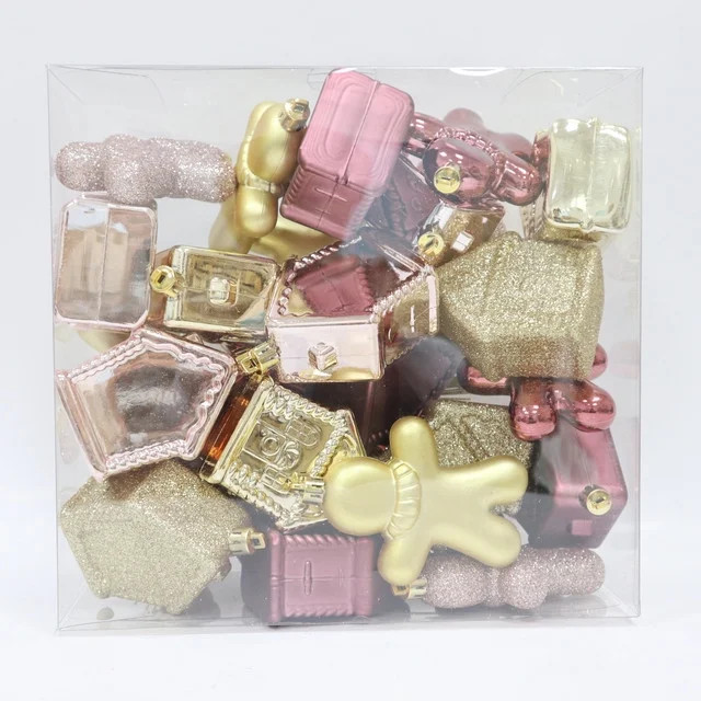 Holiday Time Pink/gold Gingerbread Man/house Ornament - Walmart.com | Walmart (US)