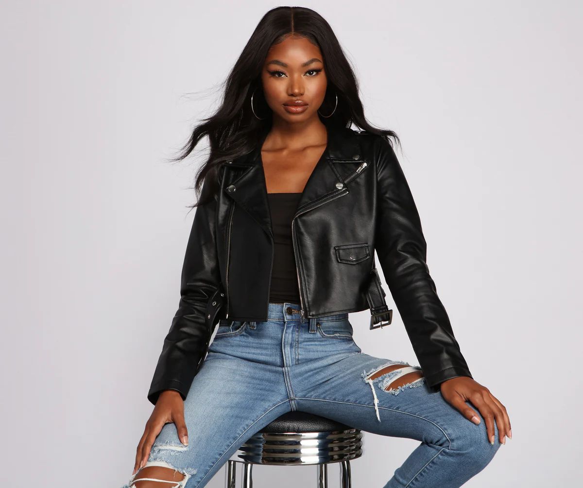 Biker Chic Crop Jacket | Windsor Stores