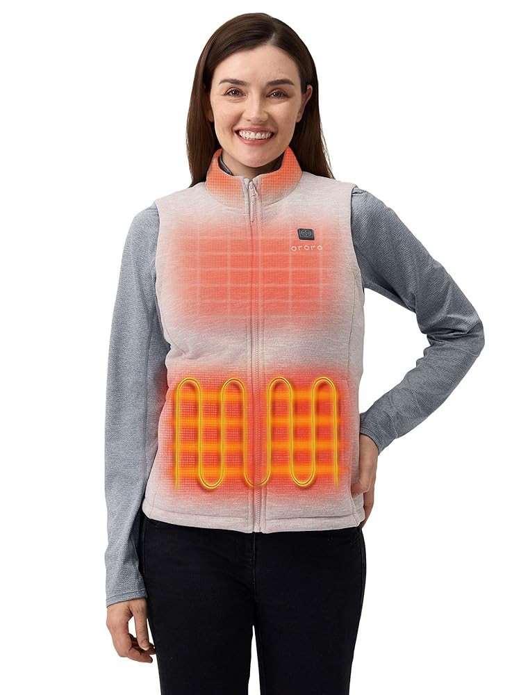 ORORO [Upgraded] Women's Heated Fleece Vest with Heated Collar and Battery, Lightweight Heating V... | Amazon (US)