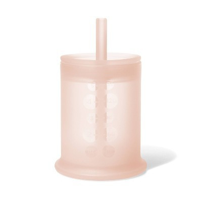 Olababy Training Cup with Straw + Lid - Coral - 5oz | Target