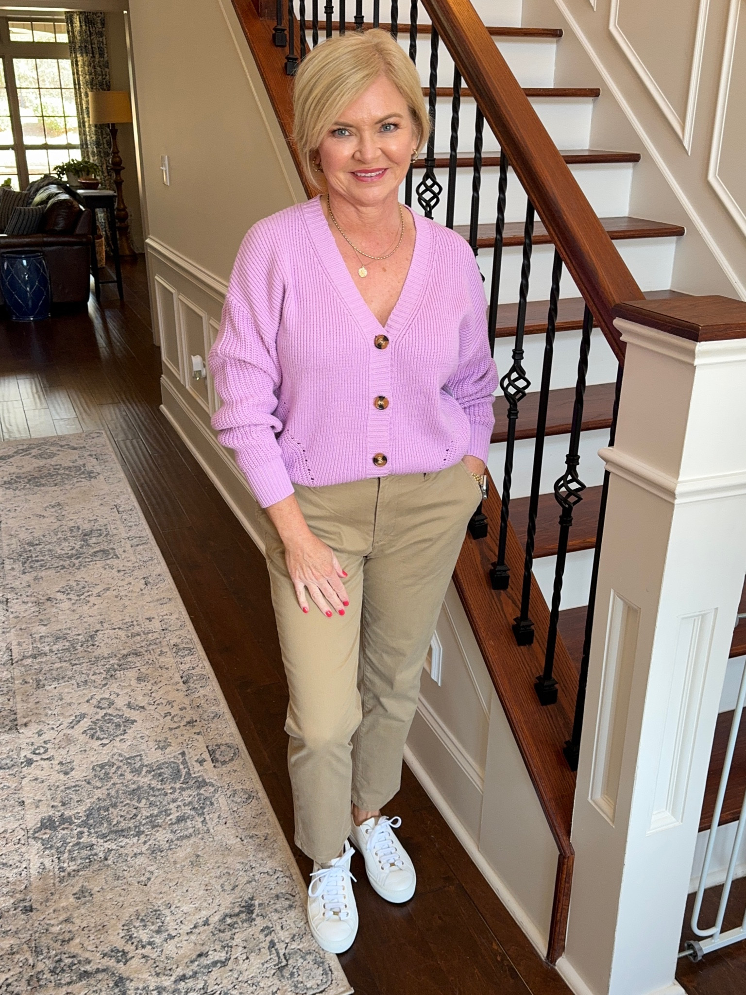 Wearing Small cardigan, 4 khakis

Preppy
Spring outfit
Classic style
Petite
Casual outfit


#LTKstyletip #LTKfindsunder50 #LTKover40
