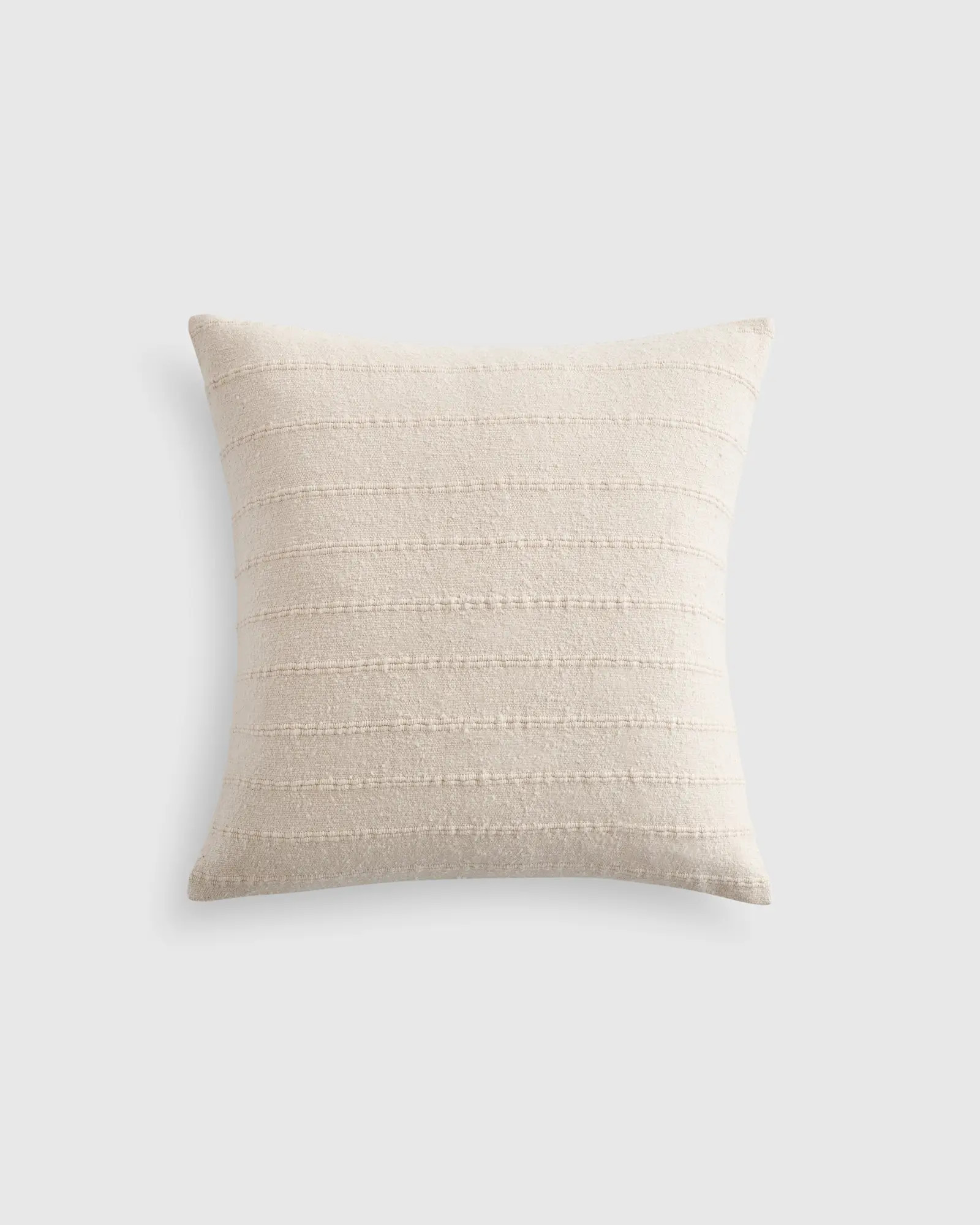 Textured Striped Cotton Pillow Cover in Natural | Quince
