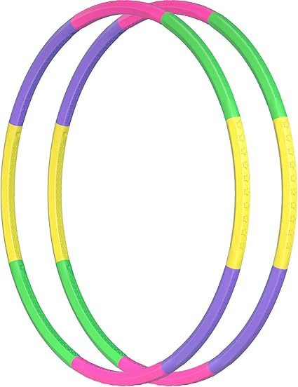 2 Pack Toy Color Hoop for Kids, Size Adjustable & Detachable Length Kids Adjustable Hoop Plastic ... | Amazon (US)