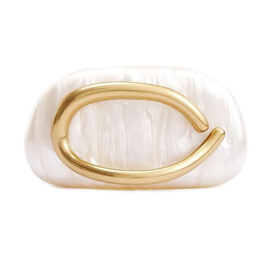Acrylic Clutch Purse for Women Classic Round Acrylic Evening Handbag Vintage Metal Handlebars Bag... | Amazon (US)