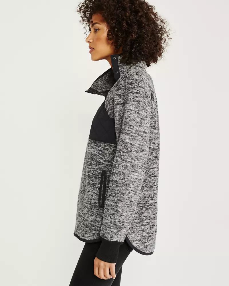 Asymmetrical Snap-Up Fleece | Abercrombie & Fitch US & UK