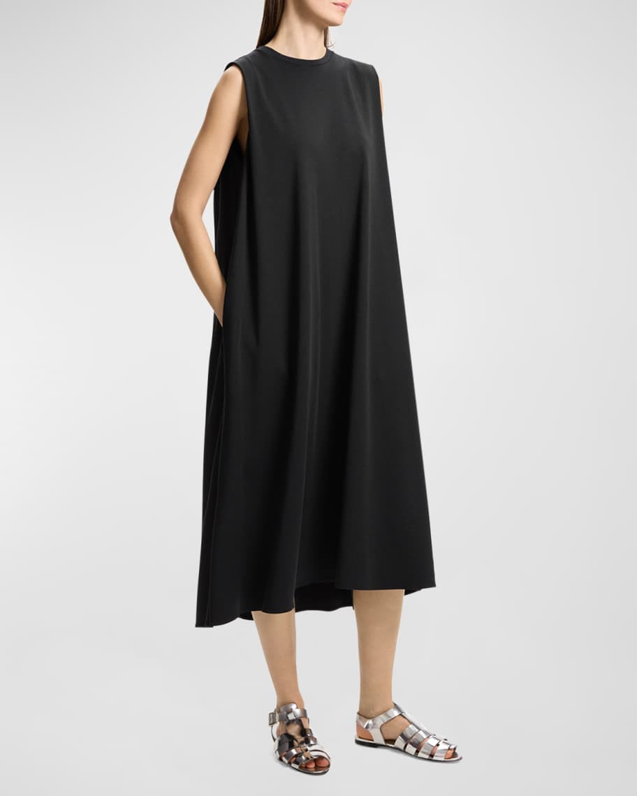 Theory Clinton Knit Sleeveless Crewneck Midi Dress | Neiman Marcus