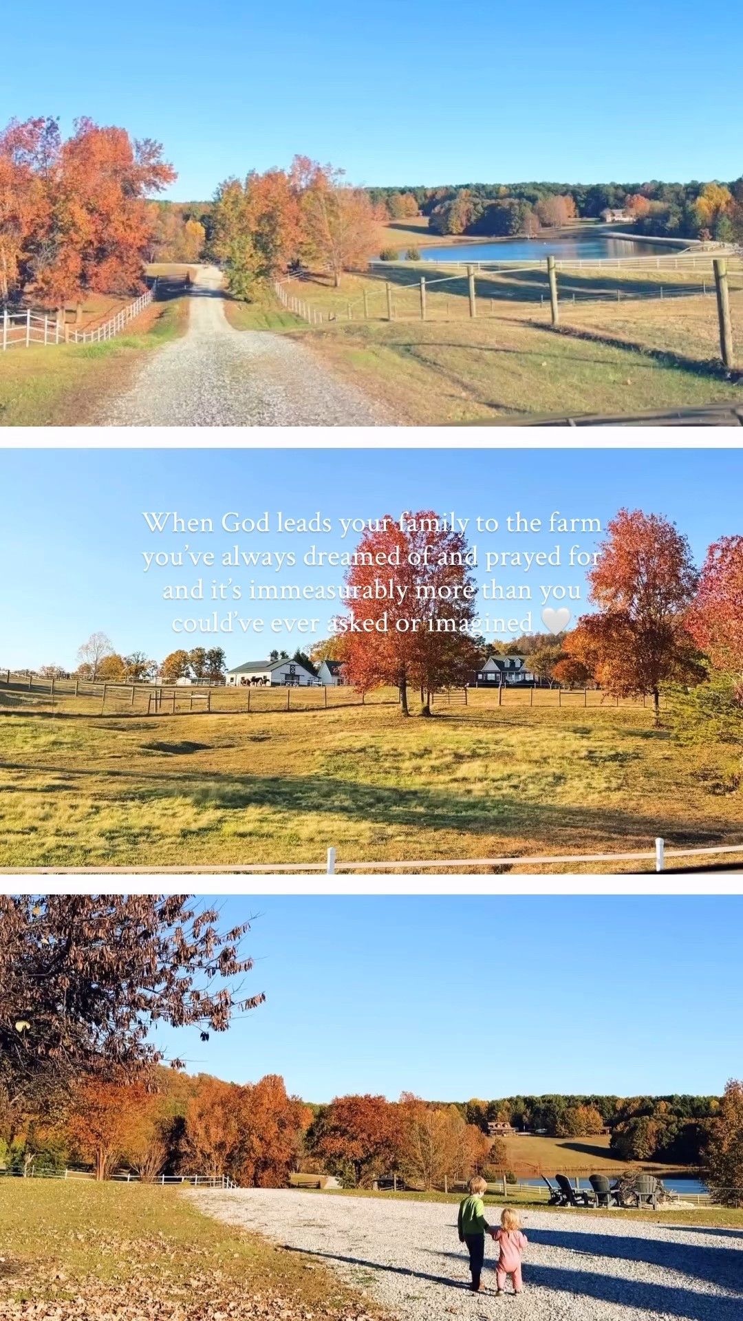 God writes ✍🏼 the very best stories of all!! 🤭🏡🐴🙏🏽✨🚜 Been a long time comin’ and I can’t believe I’m typing this… we’re headed home for the holidays 🎄 to our farm sweet farm 🐎🌾 for Christmas y’all!! 🎄🎁❤️ 

“Now to him who is able to do immeasurably more than all we ask or imagine, according to his power that is at work within us, to him be glory in the church and in Christ Jesus throughout all generations, for ever and ever! Amen.” // Ephesians 3:20-21 🌼🌾🙌🏽🌻🌟

My life and our “farm story” continues to be a living testimony to the goodness of my Heavenly Father who gives us dreams 💭 and visions for a reason 🥹🐴🌾 - and never lets us settle for anything less than His very very BEST! 😭🏡 We are in awe of the Lord and how HE has sovereignly moved and worked in our lives to get us right where He has wanted us all along!! 🙏🏽🚜🌾🐴 If I’ve learned anything throughout this whole farm journey of ours is that He gives us BIG dreams for a reason and always keeps His promises!! 🥹 Trust Him - Follow Him (even when it looks or seems crazy 🤪) - Obey His voice - He is Faithful!! And a God of the “immeasurably more” - in ways only HE (!!) can do! 🎁❤️✨ 

We can’t wait to take y’all along on our farm adventure and all that the future has in store… we are just getting started 🤭👏🏽 and man, it’s truly a dream 💭 come to fruition and we truly can’t believe it’s real!! 🥹🐴🚜🎄✨

#LTKHome #LTKHoliday