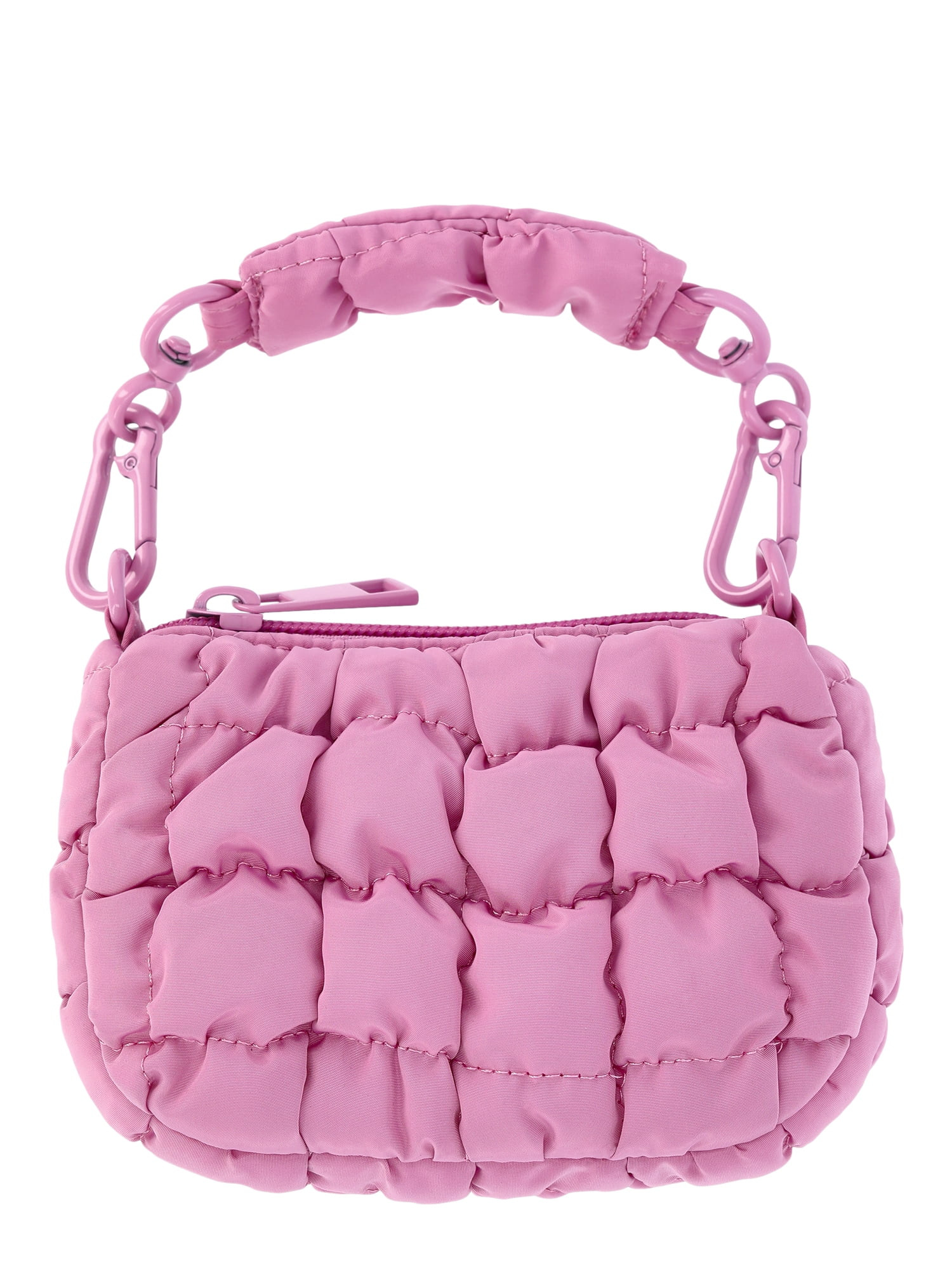 No Boundaries Women's Mini Quilted Hobo Bag Charm, Rosy Lilac | Walmart (US)