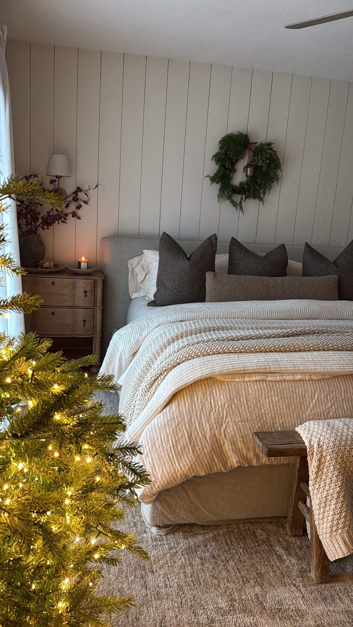 Linen sheets and duvet cover from @onequince in this subtle stripe pattern adds the perfect details and texture to my bedroom for winter! I also have the Balsam Fir candle and it smells divine! I’ll link my other favorite bedding pairings as well! #QuincePartner 

#LTKHoliday #LTKSeasonal #LTKHome