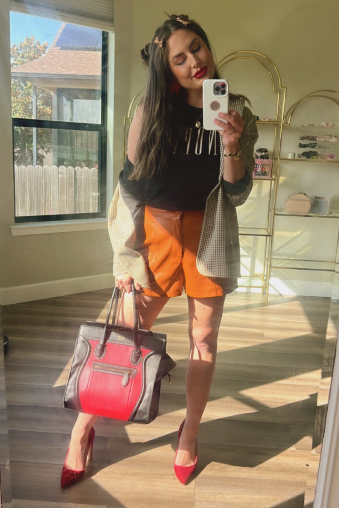 Threw a blazer & tee on top of these camel faux leather shorts for an easy, but put-together-fit today. 

Originally an anthropologie find (2021) these faux leather shorts actually came as a set! Linking similar options, GFs! 

#LTKWorkwear #LTKFindsUnder50 #LTKStyleTip