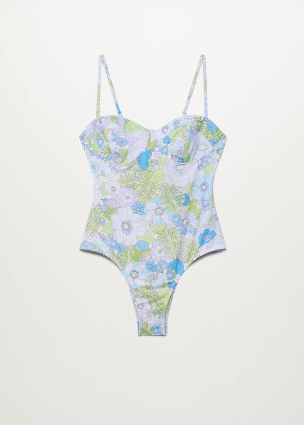 Floral print swimsuit | MANGO (US)