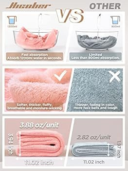 Hicober Microfiber Hair Towel, 3 Packs Hair Turbans for Wet Hair, Drying Hair Wrap Towels for Cur... | Amazon (US)
