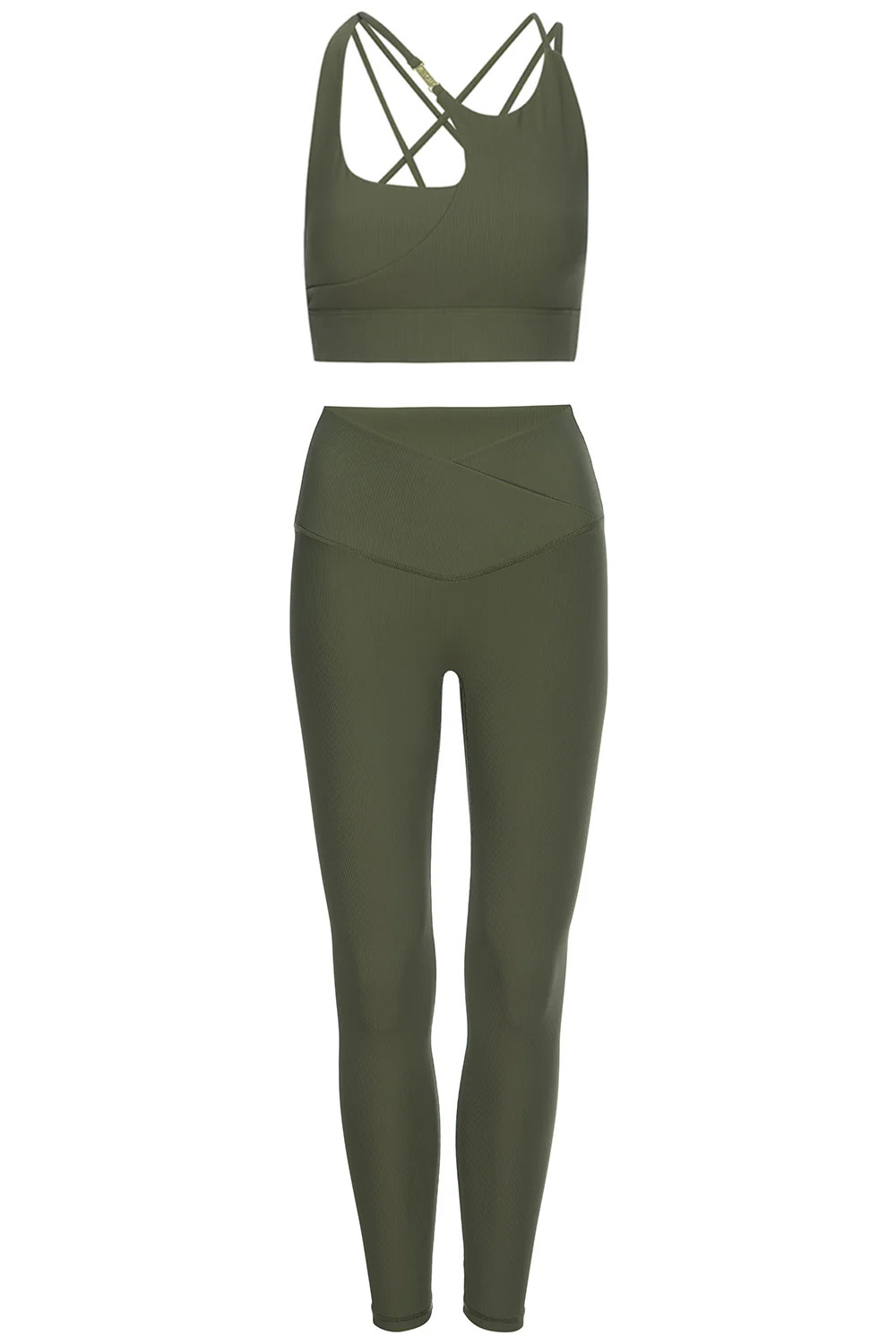 Melrose Army Ribbed Set | VETCHY LLC