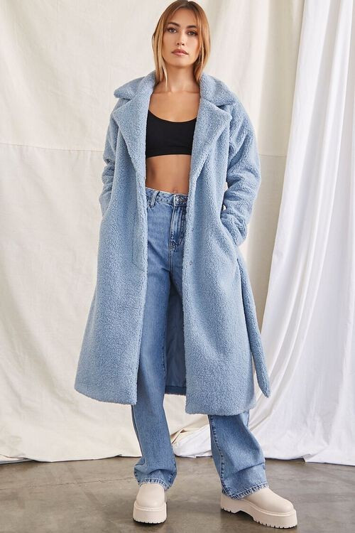 Faux Shearling Belted Coat | Forever 21 (US)