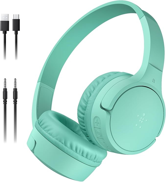 Belkin SoundForm Mini - Wireless Bluetooth Headphones for Kids with 30H Battery Life, 85dB Safe V... | Amazon (US)