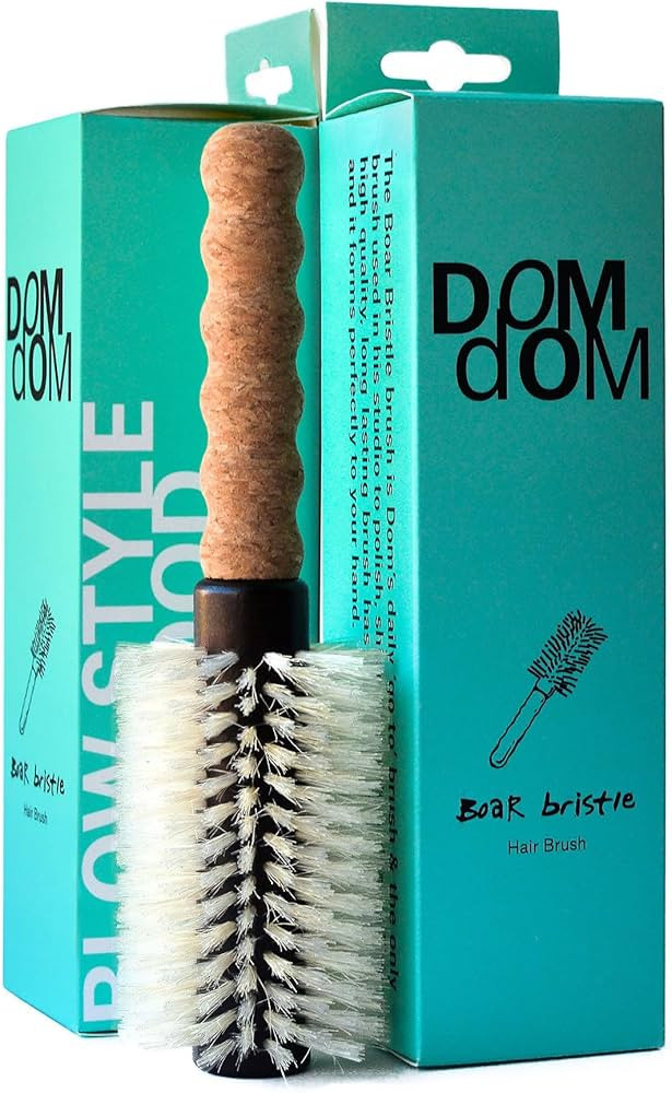 Nylon Boar Bristle Hair Brush - Round Blowout Brush, Medium 2.3" Barrel, Anti Static, Cork Comfor... | Amazon (US)