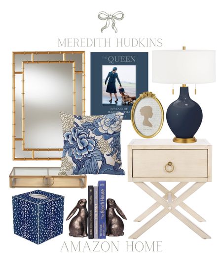 Meredith Hudkins, preppy, classic, traditional home, decor, grandmillennial, timeless home decor, coastal home, decor, blue and white home, nightstand, bedside table, tablelamp, blue lamp, coffee table book, pillow cover, throw pillow, picture frame, bamboo mirror,


#LTKFindsUnder50 #LTKSaleAlert #LTKHome