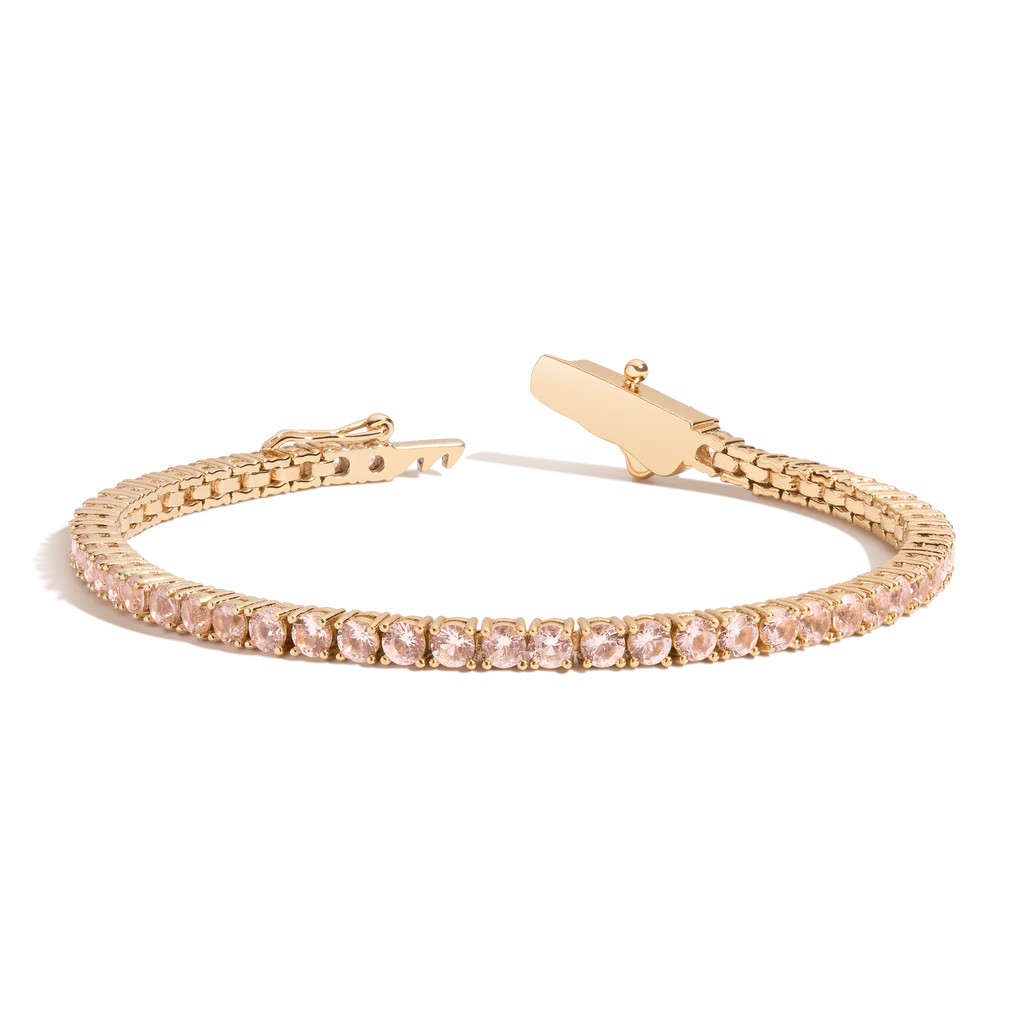 Lab Grown Morganite Tennis Bracelet | AUrate New York