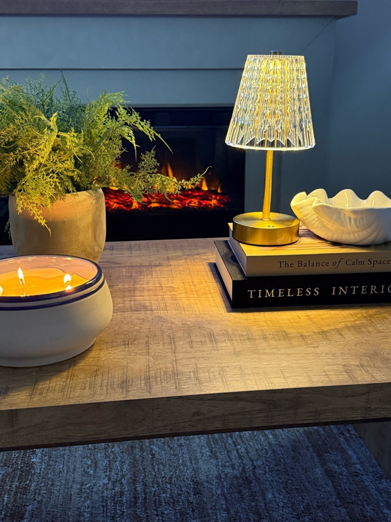 Mini lamp
Coffee table books 
Coffee table

#LTKHome