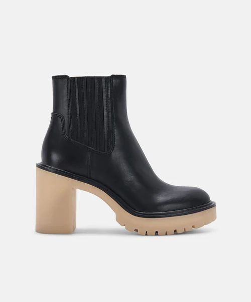 CASTER H2O BOOTIES IN BLACK LEATHER | DolceVita.com