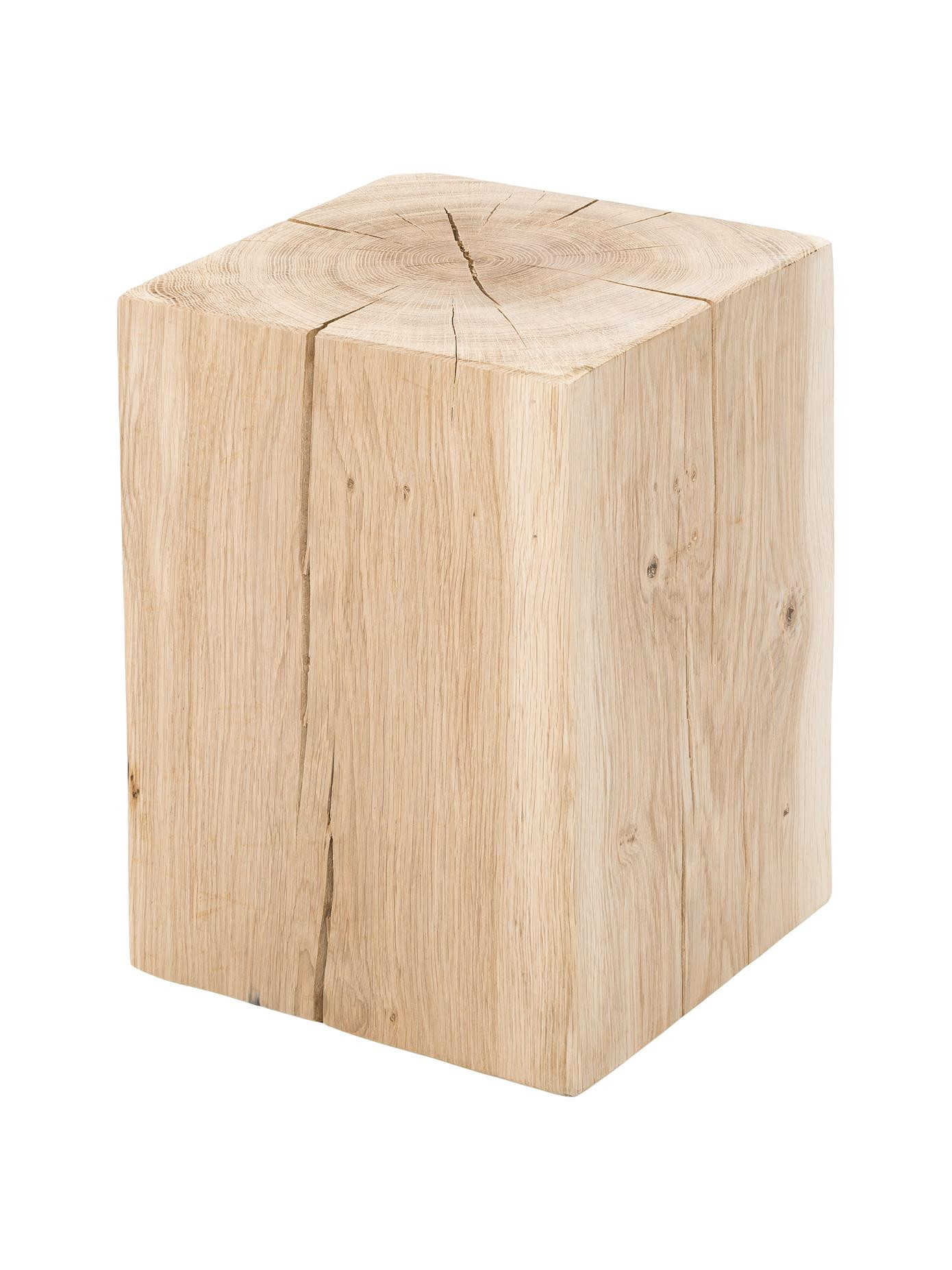 Hocker Block aus massivem Eichenholz | WestwingNow EU