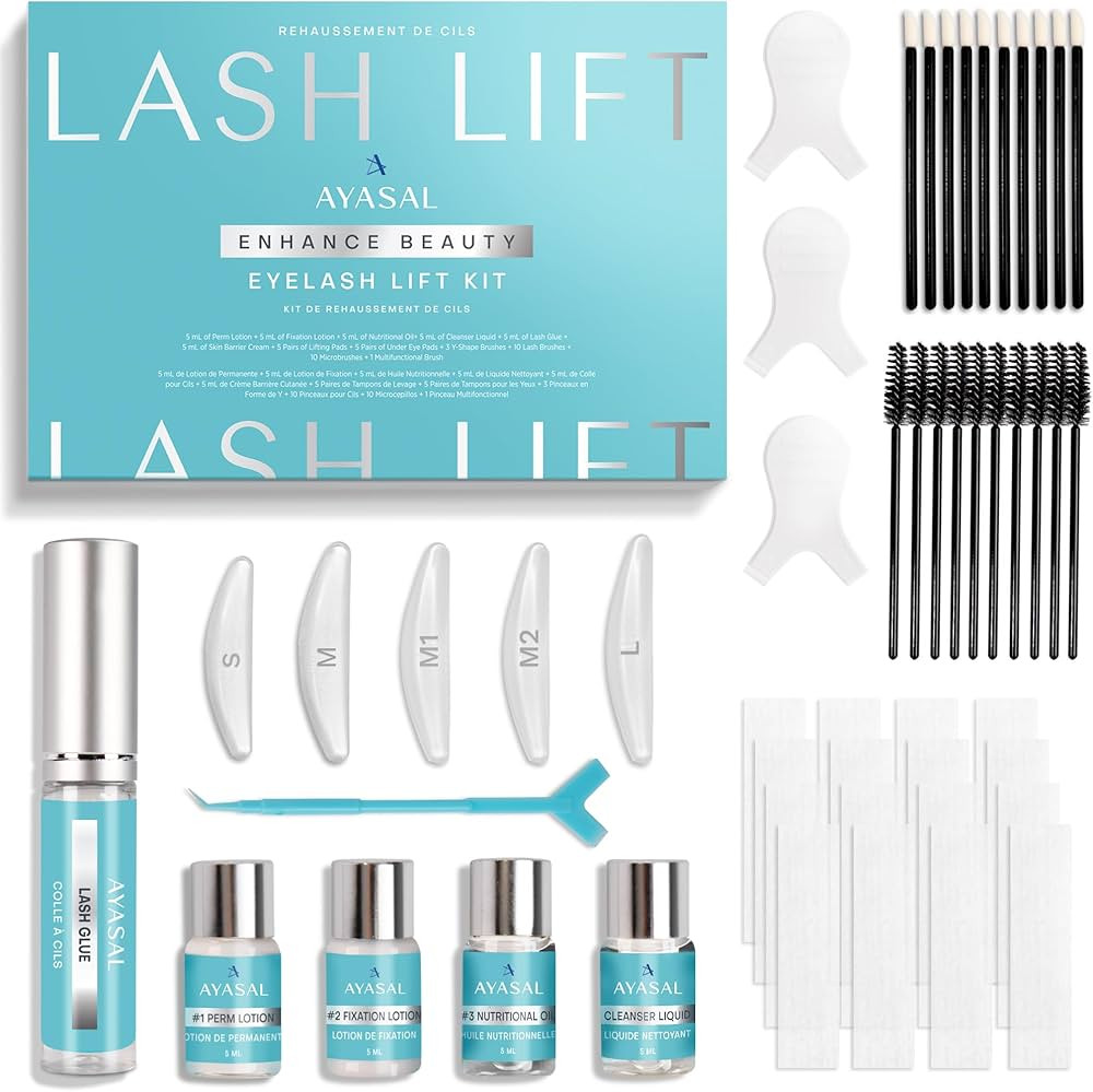 AYASAL Lash Lift Kit for Beginners: Korean Thio-Free Formula Eyelash Perm Kit with Clear Step-by-... | Amazon (US)