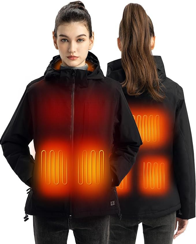 Neveland Women’s Heated Jacket with Battery Pack - Soft Shell, Detachable Hood, Overheat Protec... | Amazon (US)