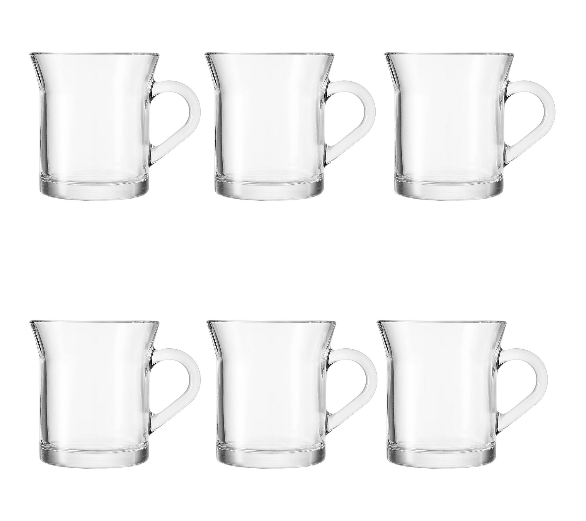 10 Strawberry Street Set of 6 Cafe Glass Cappuc cino Mug | QVC