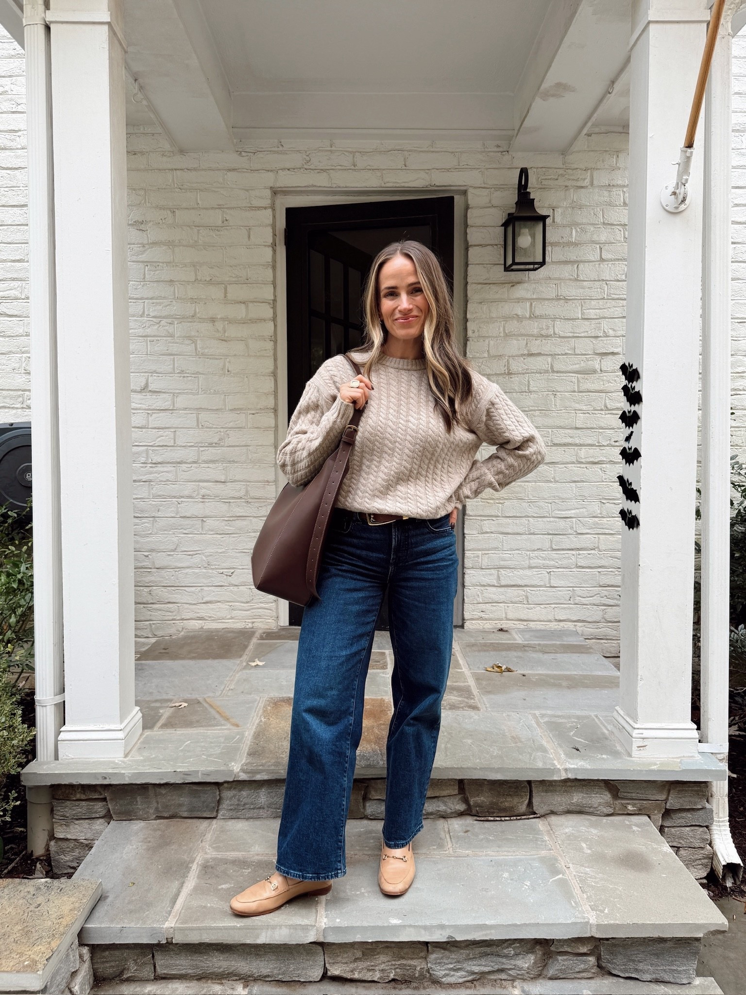 This cable knit sweater is so flattering and doesn’t add bulk. True to size or size down for a closer fit. I have a small  

#LTKOver40 #LTKPetite #LTKSeasonal