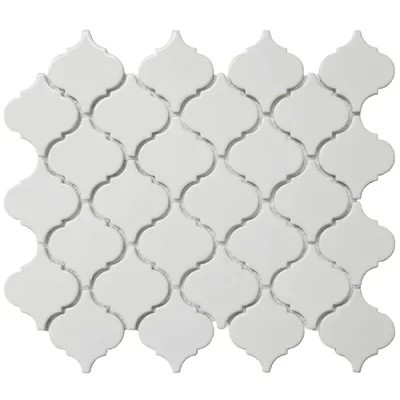 Cascade White Arabesque Porcelain Mosaic Tile | Wayfair North America