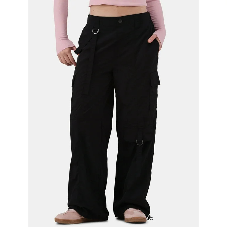 No Boundaries Nylon Parachute Pants, Women's and Women's Plus | Walmart (US)