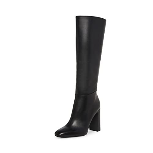 Steve Madden Women's Ally Knee High Boot, Black Leather, 10 | Amazon (US)