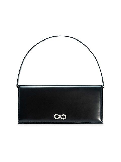 MACH & MACH Crystal Bow Patent Leather Baguette Bag | Saks Fifth Avenue