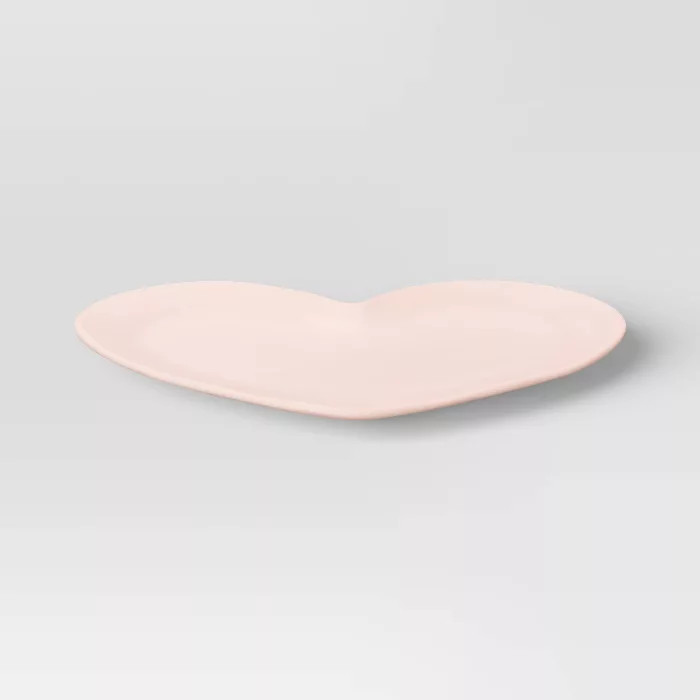 11" x 10" Melamine Heart Plate Pink - Opalhouse™ | Target