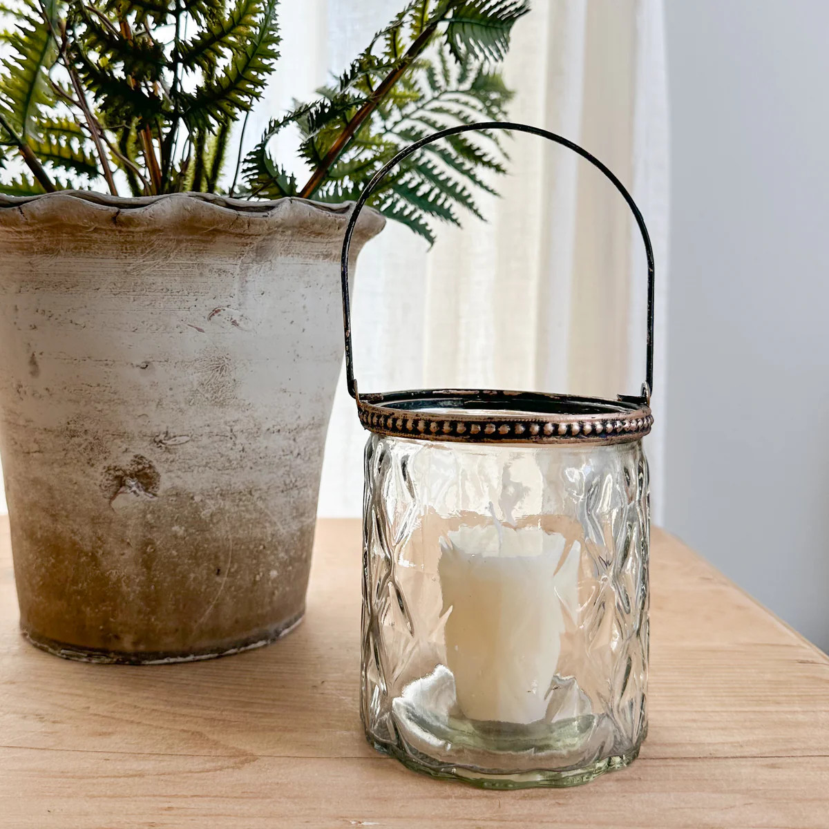 Faceted Glow Hanging Votive | Purple Rose & Co