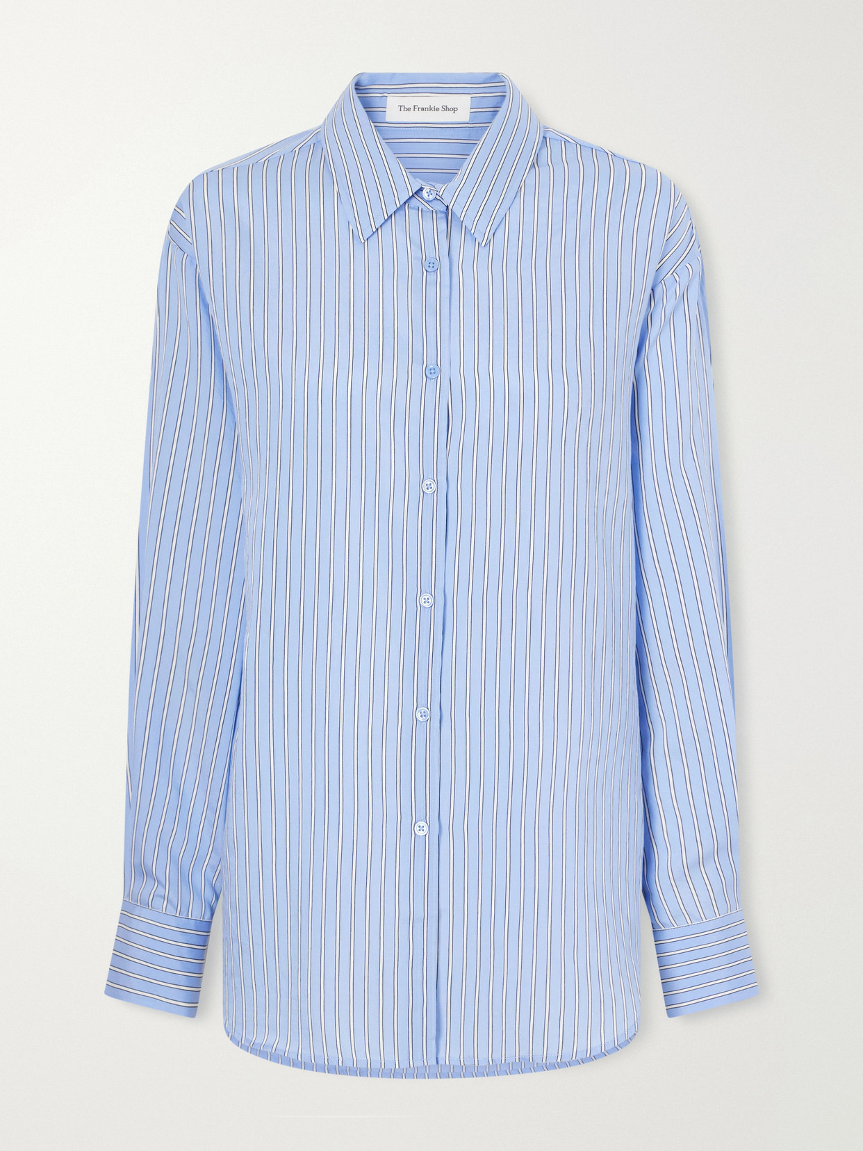 The Frankie Shop - Peri Oversized Shell Shirt - Blue | NET-A-PORTER (US)