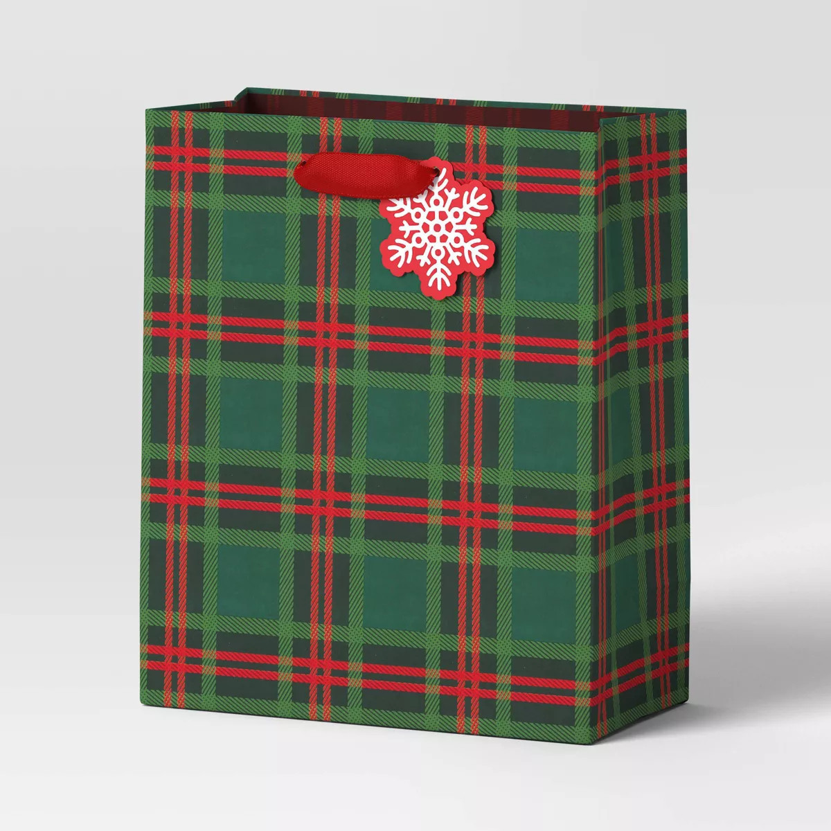 Plaid Cub Christmas Gift Bag Green - Wondershop™ | Target