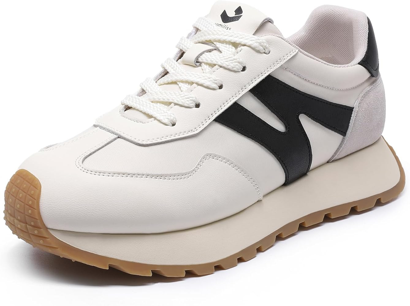 somiliss Sneakers for Women Breathable Fabric Genuine Leather Suede Upper Non Slip Walking Shoes ... | Amazon (US)