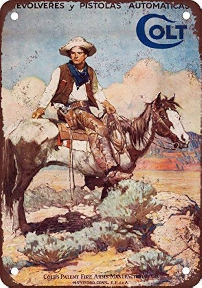 Ylens 1925 Colt Firearms Vintage Look Reproduction Metal Tin Sign 8X12 Inches | Amazon (US)