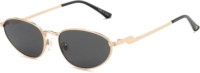 Retro Oval Sunglasses Womens Mens Trendy 2025, Fashion Y2K Narrow Oval Cat Eye Sun Glasses UV400 ... | Amazon (US)