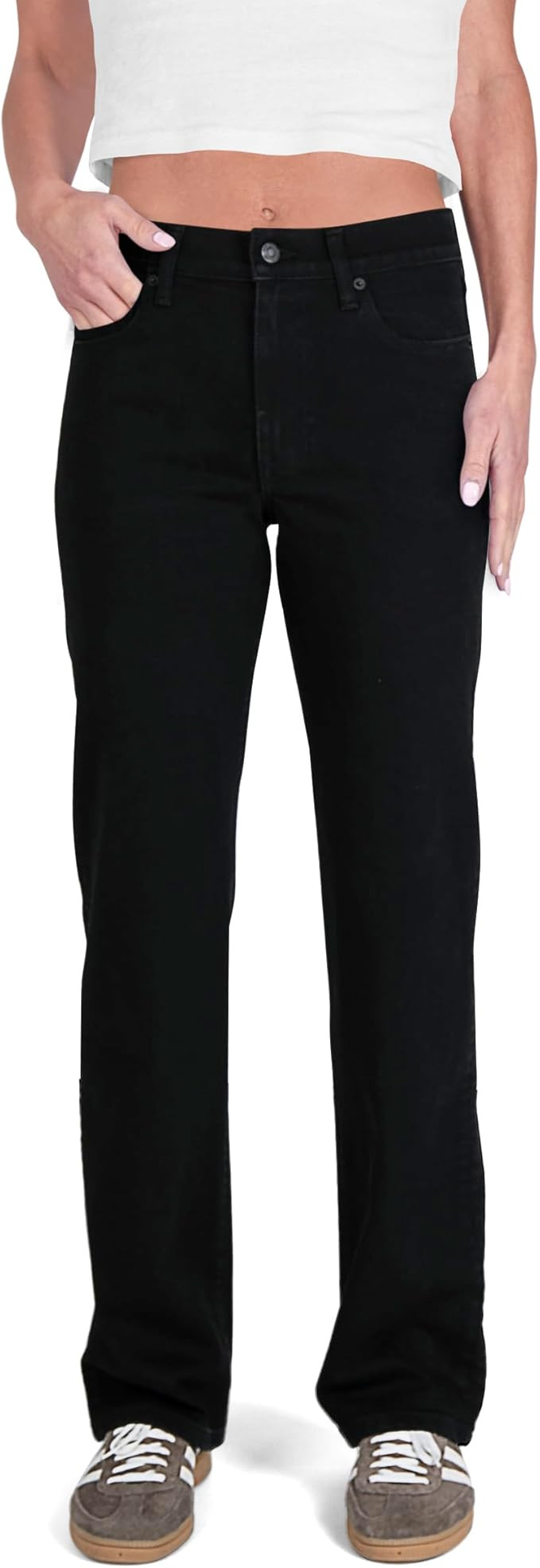 Women's Mid Rise Regular Straight Jeans Classic Pants | Amazon (US)