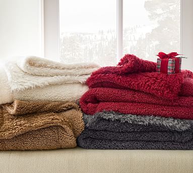 Fireside Cozy Sherpa Reversible Throws | Pottery Barn (US)